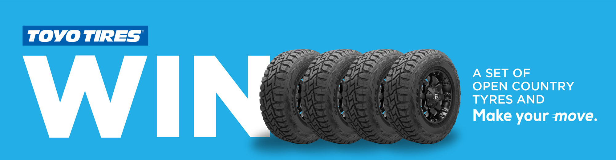 Win a set of Open Country tyres so you can get out there and make your move.